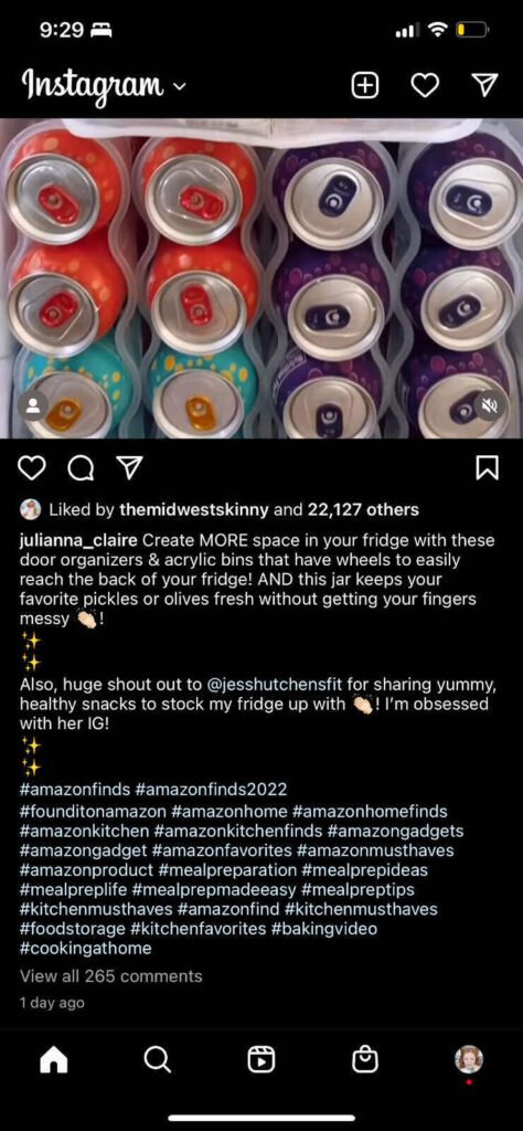 julianna_claire photo of fridge with fizzy waters