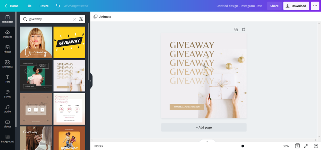 canva dashboard