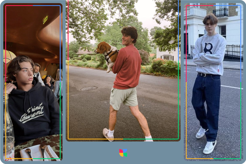 Happy boys in diffrent color casual wear
