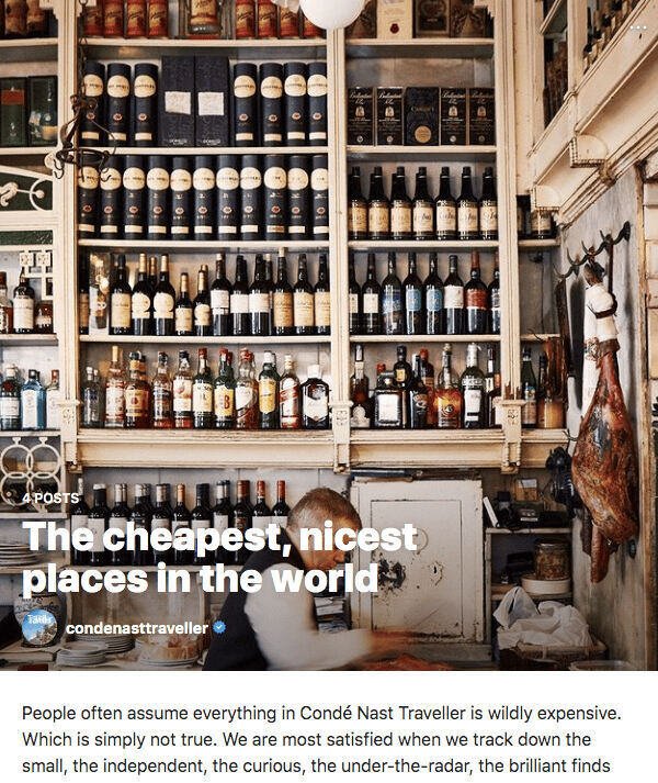 condenasttraveller instagram guide on best places in the world