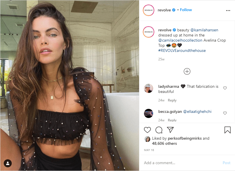 good instagram captions post by revolve