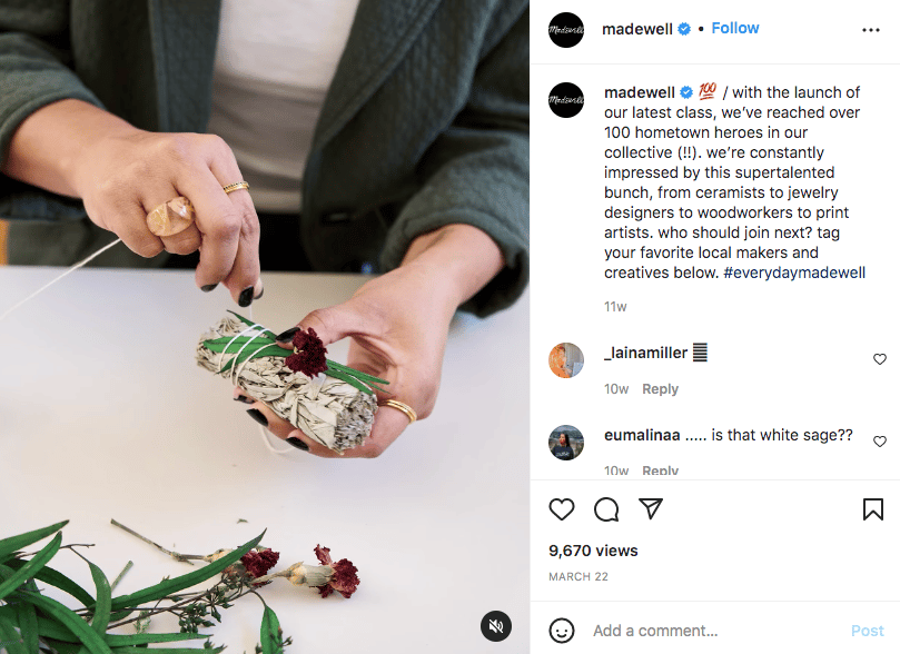 instagram video from Madewell 