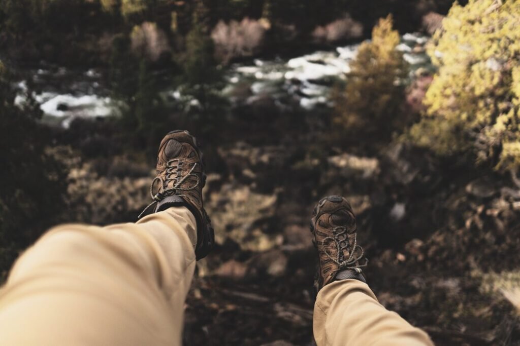 first person view from a mountain