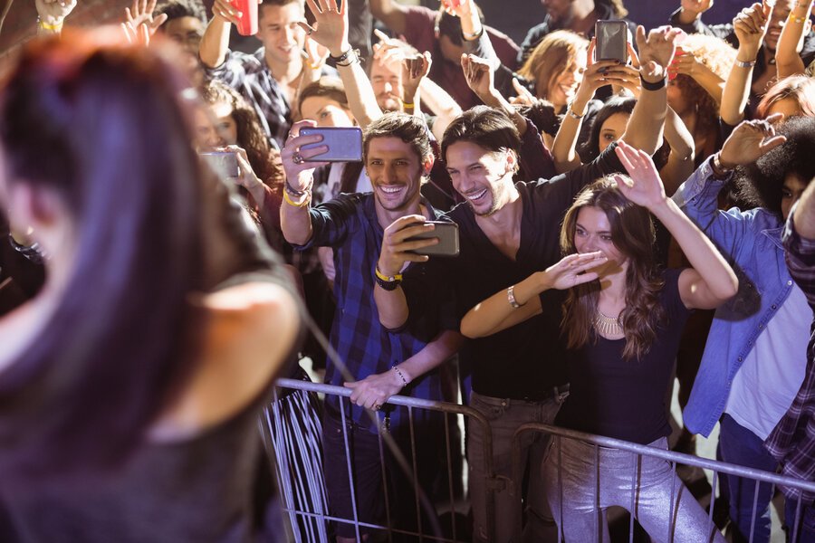 Young people partying in the nightclub 