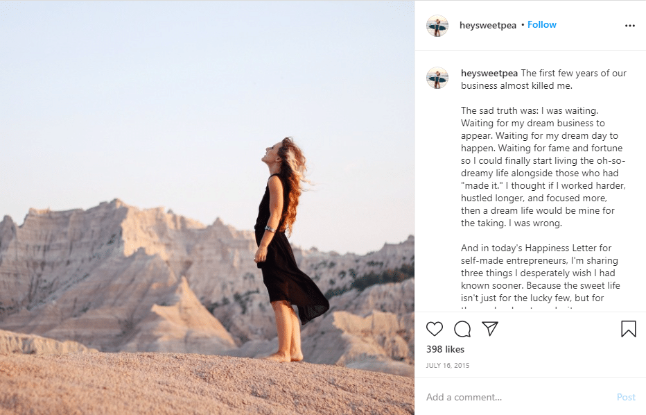 where to place cta on instagram post