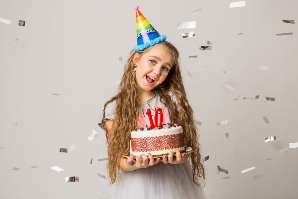 a girl celebrating her birthday