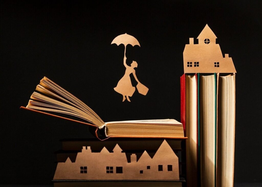 Diffrent genre books showcase