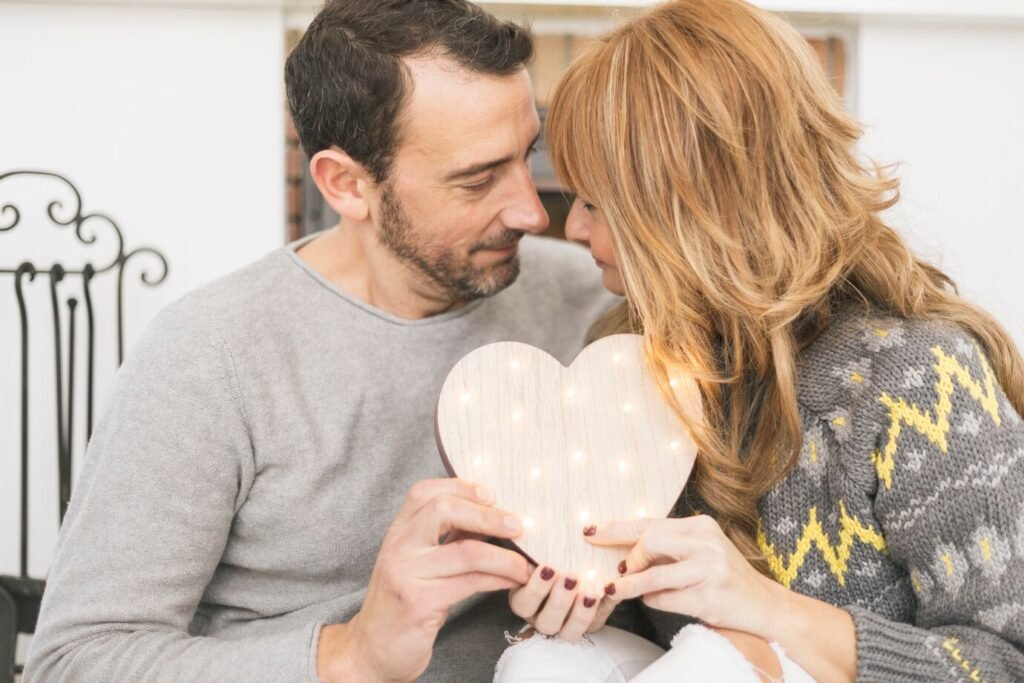 heartfelt and romantic older couple