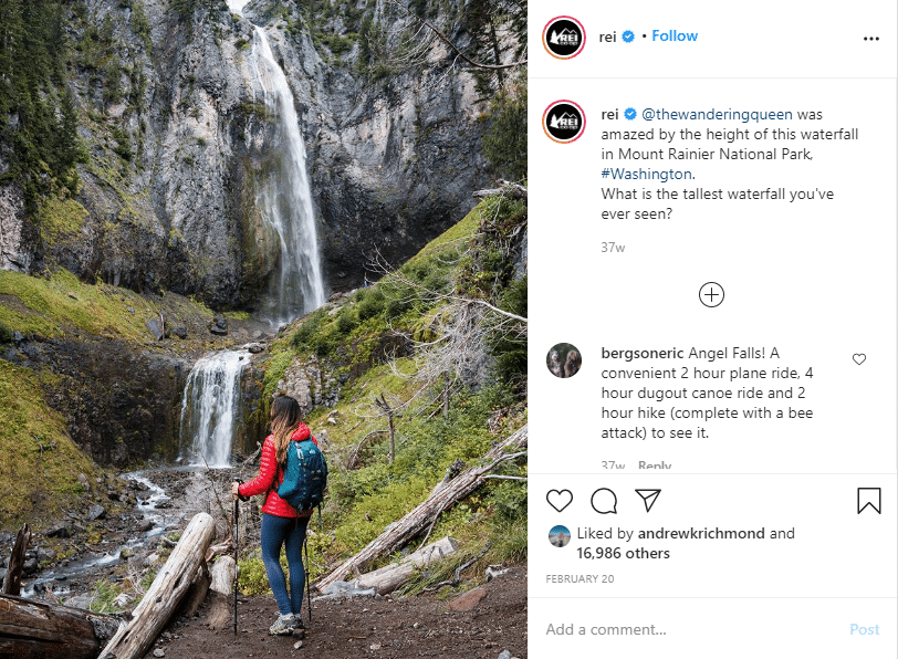 rei relatable instagram post