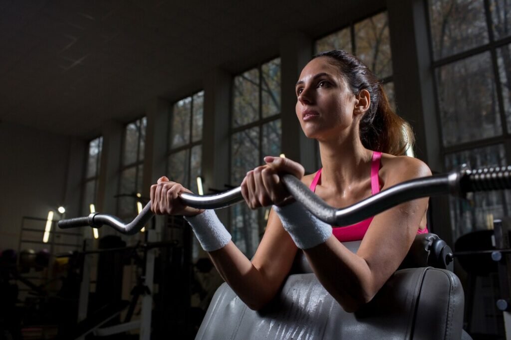 A woman with a gym aesthetic