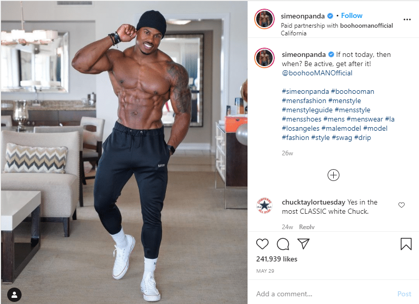 instagram fitness simeonpanda