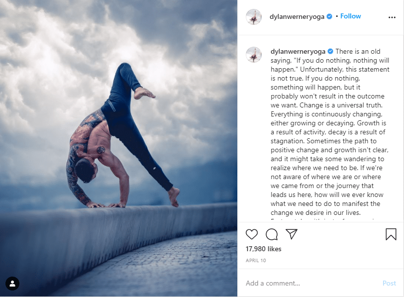 instagram fitness dylan yoga