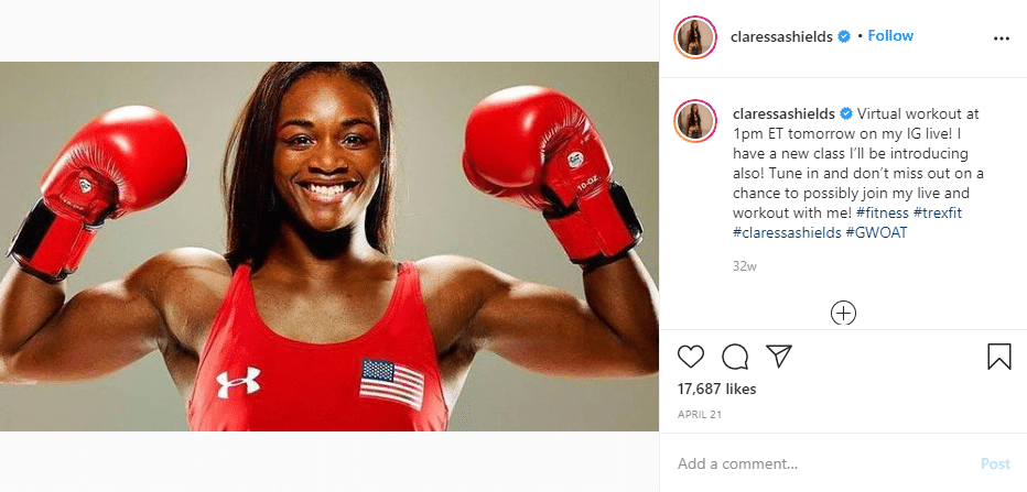 American professional boxer Claressa Shields