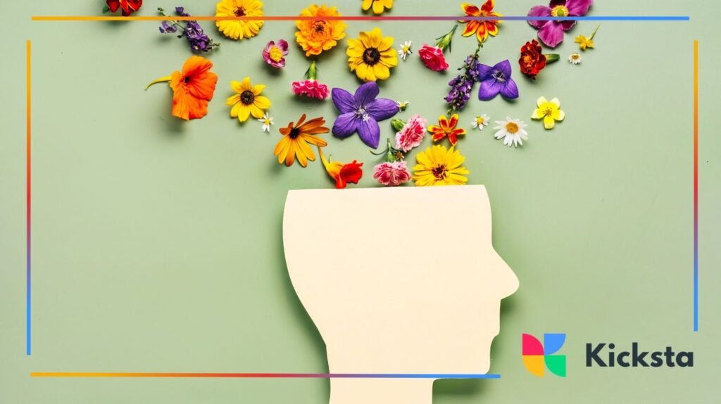 Creative inspiration with flowers and mind